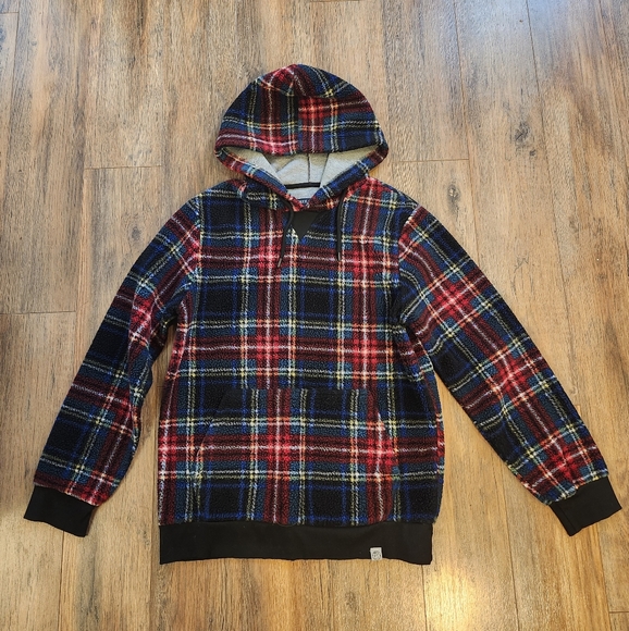 Free Planet Plaid Hoodie - Size Medium - Picture 1 of 2